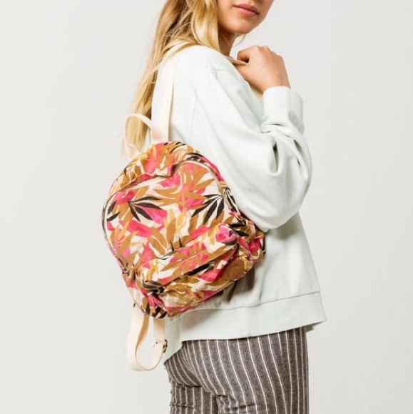 🌺2X HP! NWT Billabong Mini Mama Canvas Backpack - Picture 2 of 4